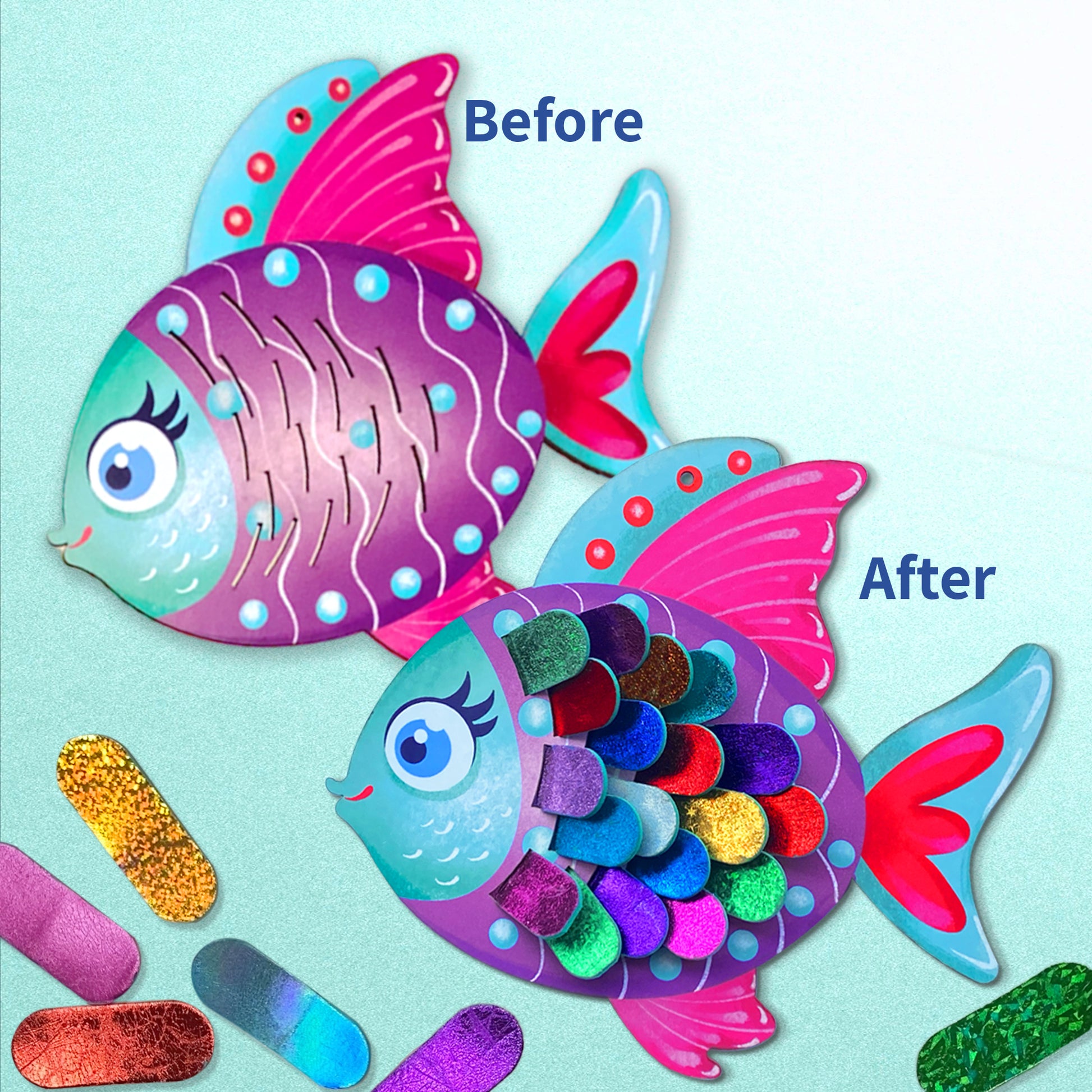 Chalk & Chuckles - Foil Decorations - Sea Animals - Marah Kids