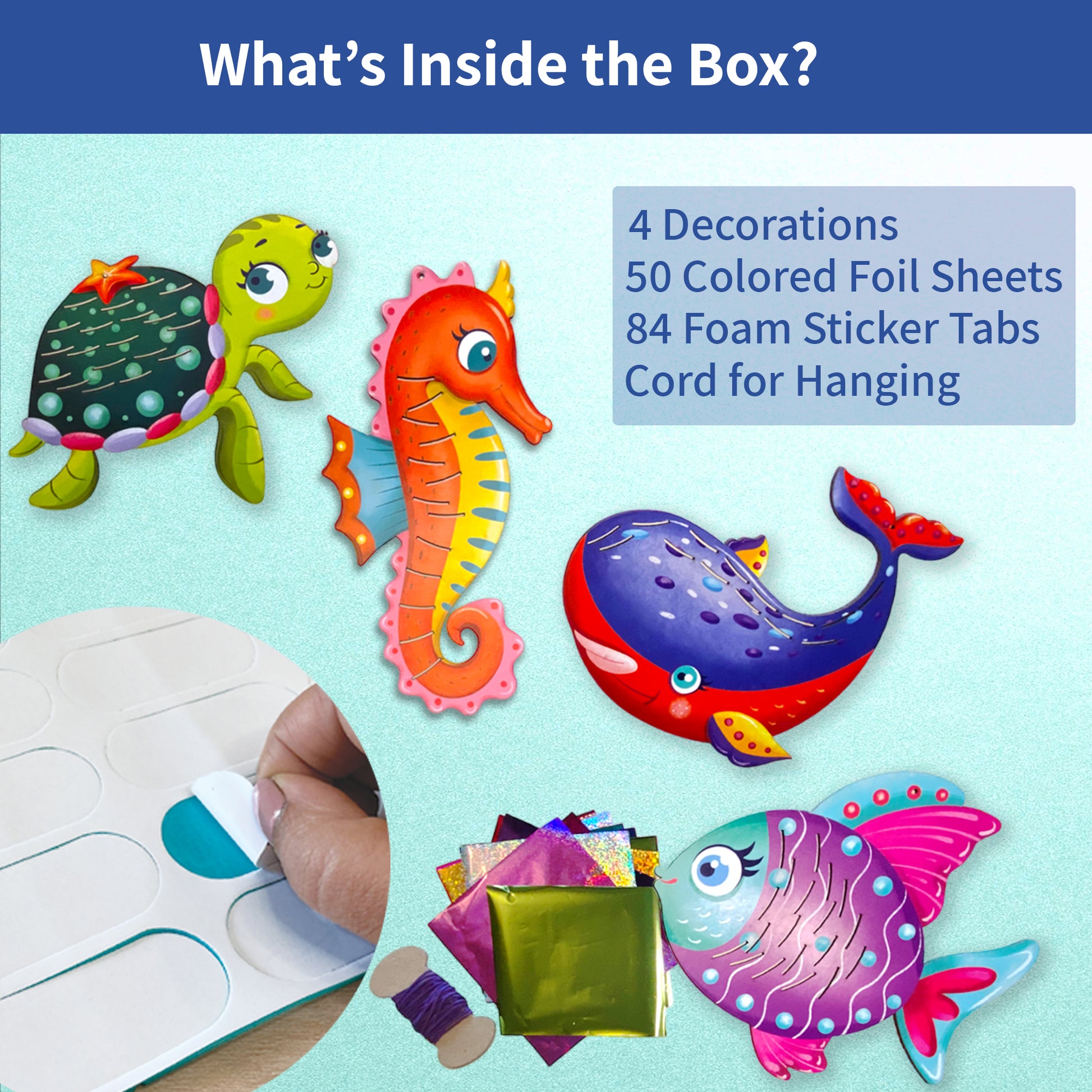 Chalk & Chuckles - Foil Decorations - Sea Animals - Marah Kids