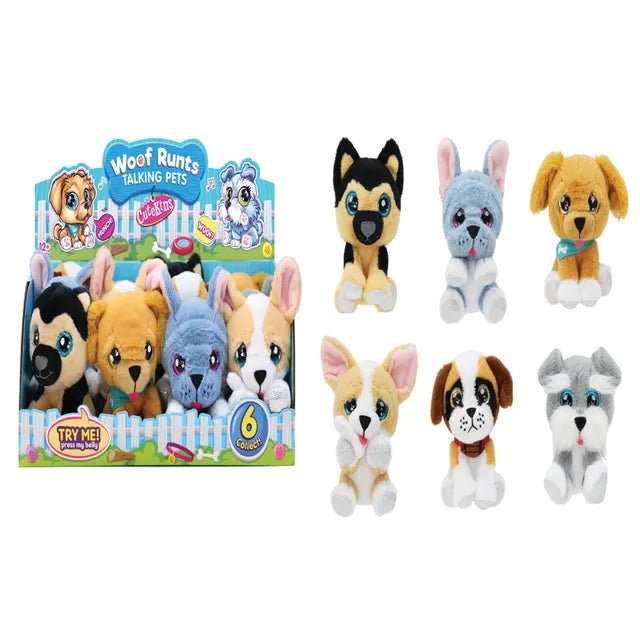 Funville - Woof Runts 12Cm Plush Puppies With Sounds - Marah Kids