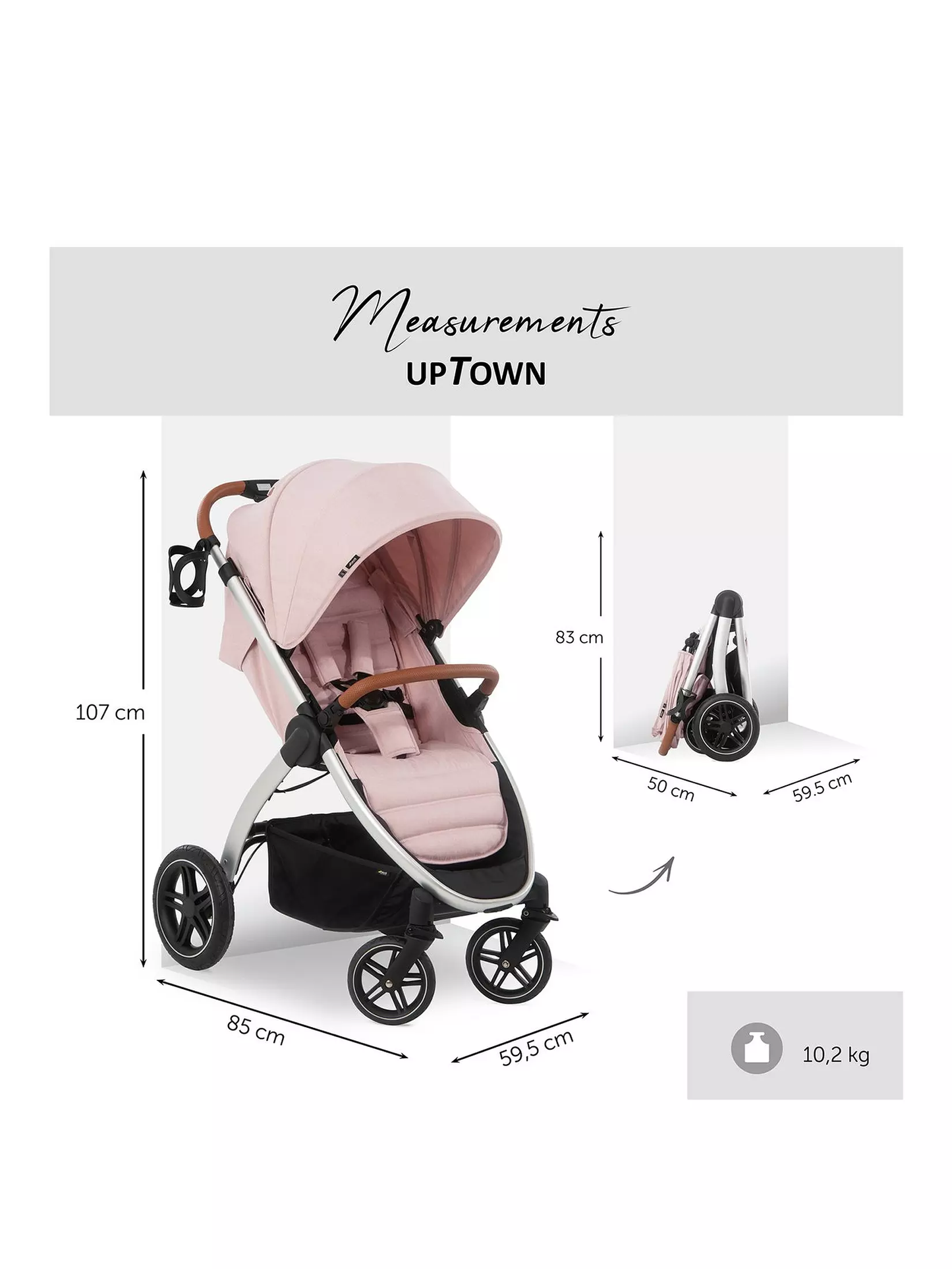 Hauck - standard stroller Uptown - Rose