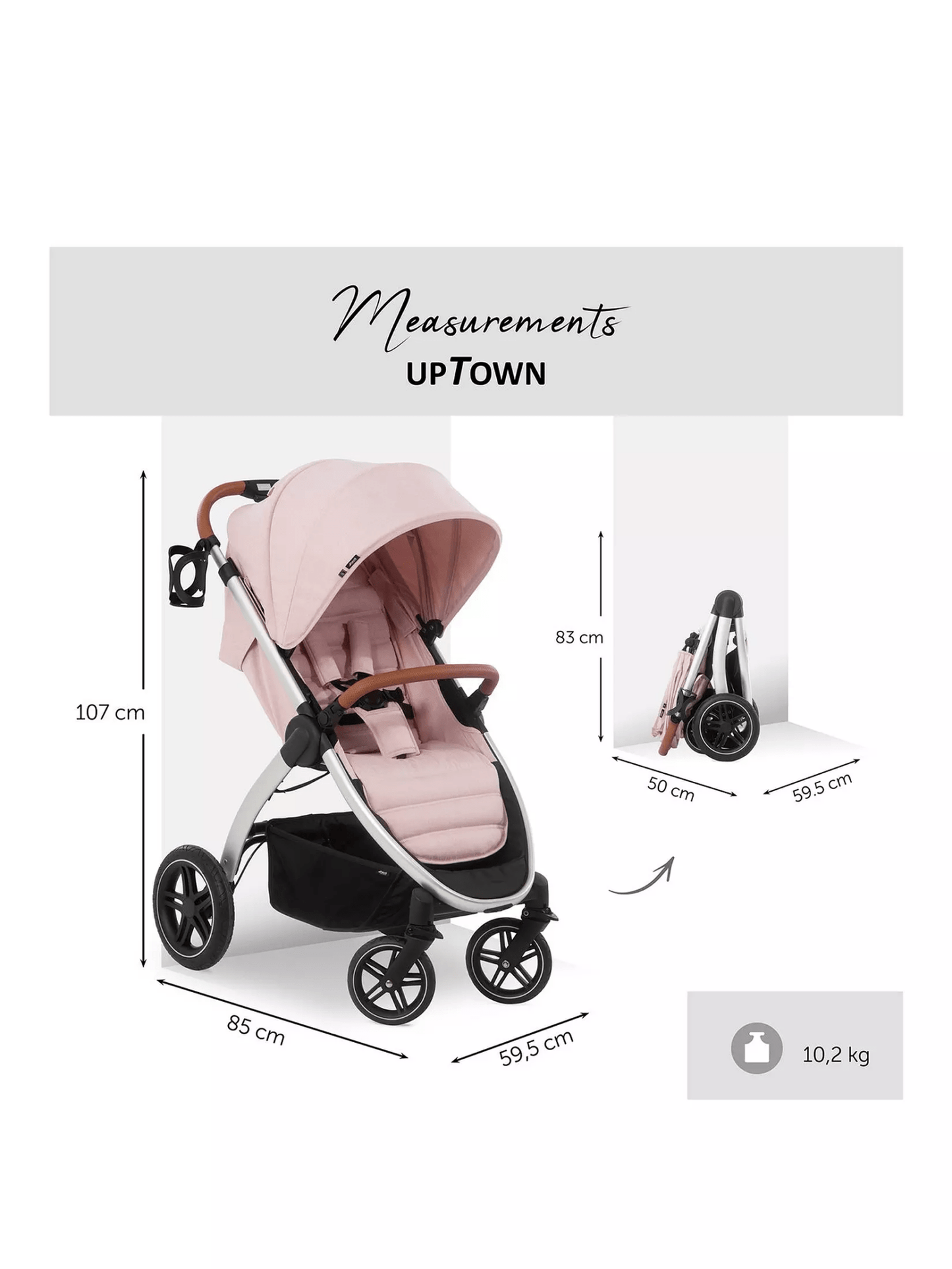Hauck - standard stroller Uptown - Rose - Marah Kids