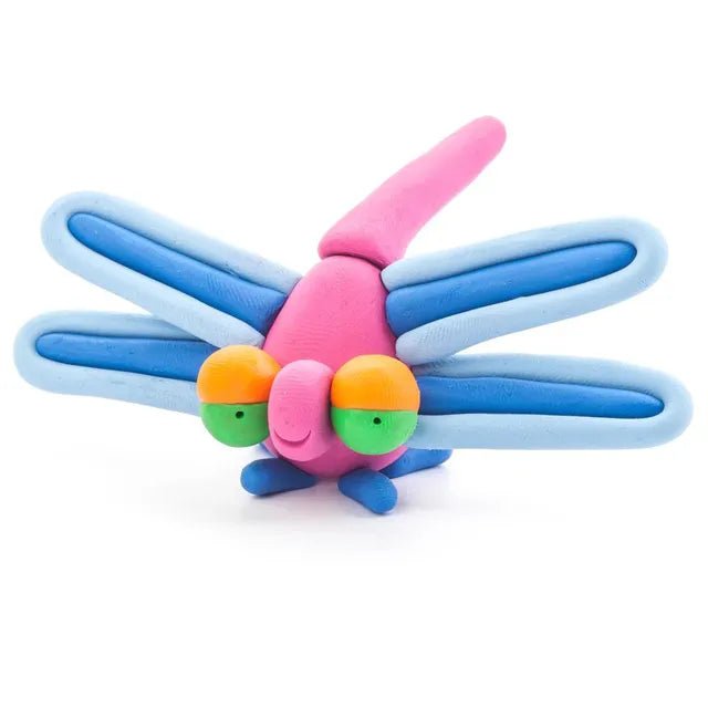 HEY CLAY – DIY Dragonfly Plastic Creative Modelling Air - Dry Clay For Kids 3 Cans - Marah Kids