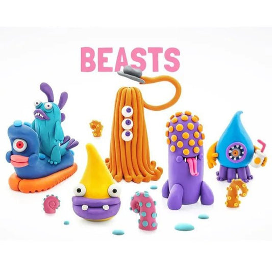 HEY CLAY – DIY Ginger Plastic Creative Modelling Air - Dry Clay For Kids 3 Cans - Marah Kids