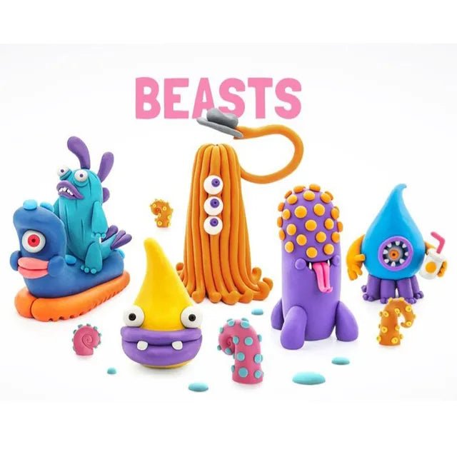 HEY CLAY – DIY Yollo Plastic Creative Modelling Air - Dry Clay For Kids 3 Cans - Marah Kids