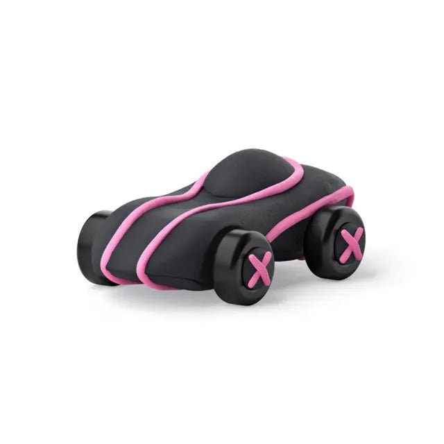 Hey Clay - Cyber Cars PINK CYBER CAR Colourful modelling air - dry clay, 2 cans with fun interactive app for kids 3 years + - Marah Kids