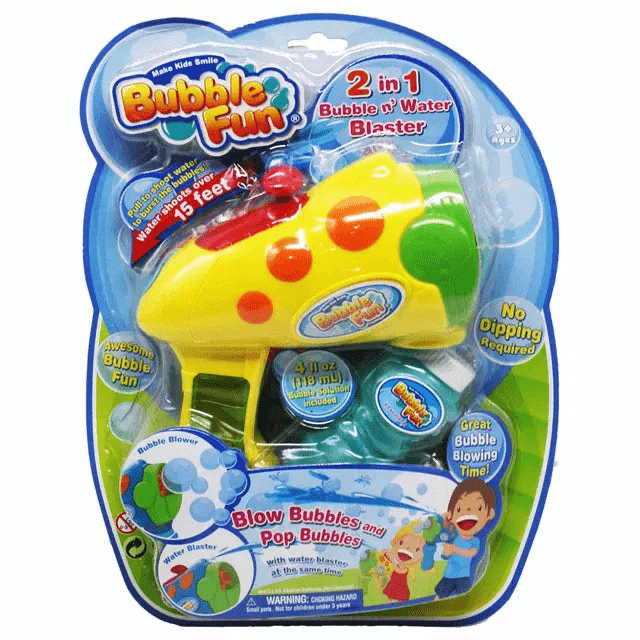 Power Joy Bubble Gun Water Squirting 2 In 1 - Marah Kids