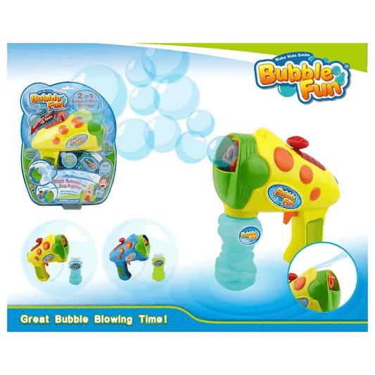 Power Joy Bubble Gun Water Squirting 2 In 1 - Marah Kids