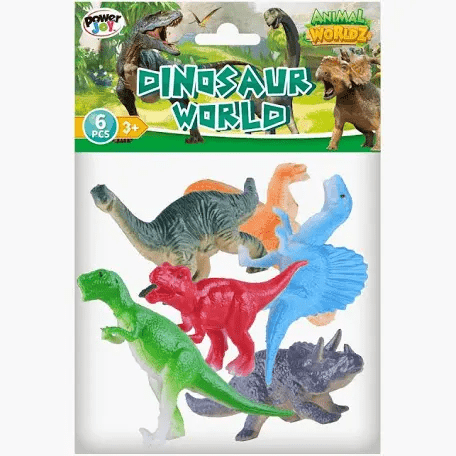 Power Joy Animal Worldz Dinosaur 4inches 6pieces - Marah Kids