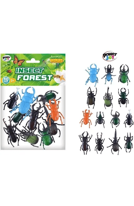 Power Joy Animal Worldz Insects 2inches 10pieces - Marah Kids