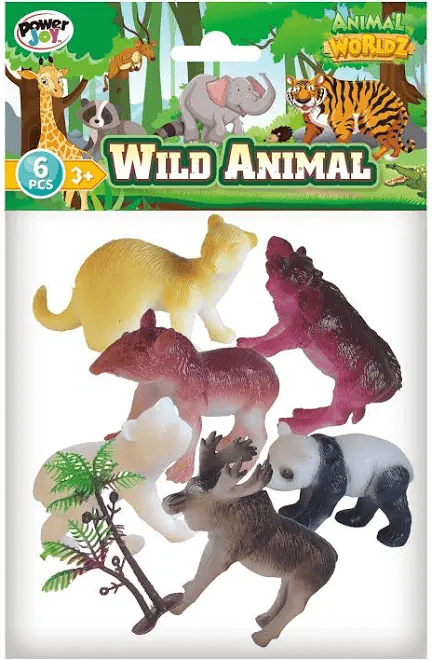 Power Joy Animal Worldz Safari Animal 6inches 4pieces - Marah Kids