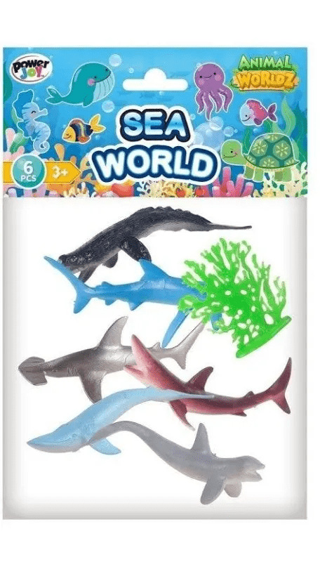 Power Joy Animal Worldz Sea World 4inches 6pieces - Marah Kids