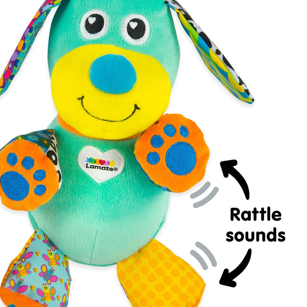Lamaze Pupsqueak Clip & Go Puppy: Baby Toy with Squeaker, Teether, 0+ Months - Marah Kids