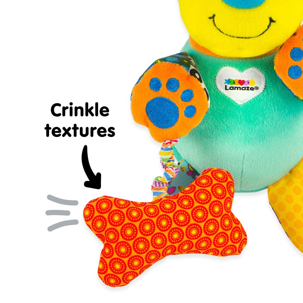 Lamaze Pupsqueak Clip & Go Puppy: Baby Toy with Squeaker, Teether, 0+ Months - Marah Kids