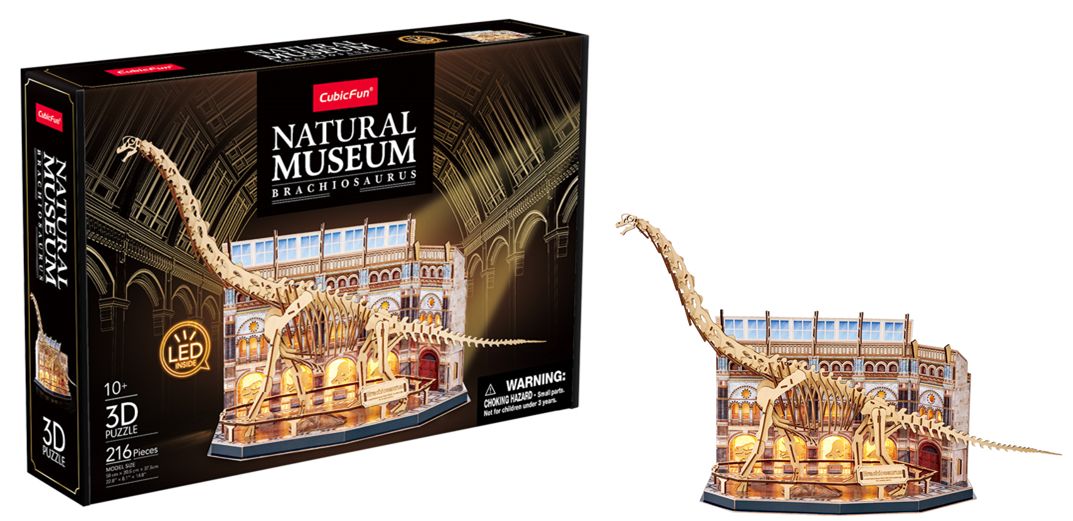 CUBIC FUNun 3D Puzzle Brachiosaurus 216 - Pieces - Marah Kids