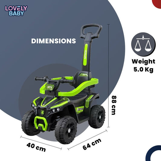 Lovely Baby Ride On Push Car for Kids LB 9338H w/Removable Handle - Marah Kids