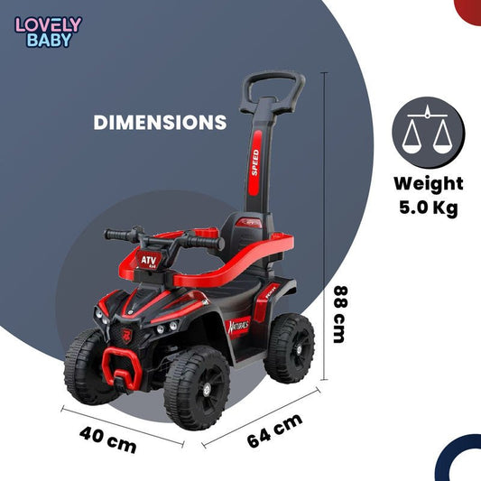 Lovely Baby Ride On Push Car for Kids LB 9338H w/Removable Handle - Marah Kids