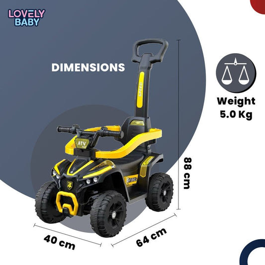 Lovely Baby Ride On Push Car for Kids LB 9338H w/Removable Handle - Marah Kids