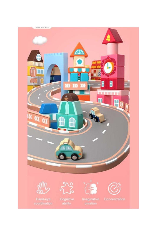 Little City Builder Blocks - 100 Pcs - Marah Kids
