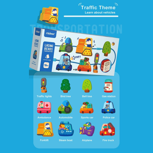 Lacing Beads - Vehicles - Marah Kids