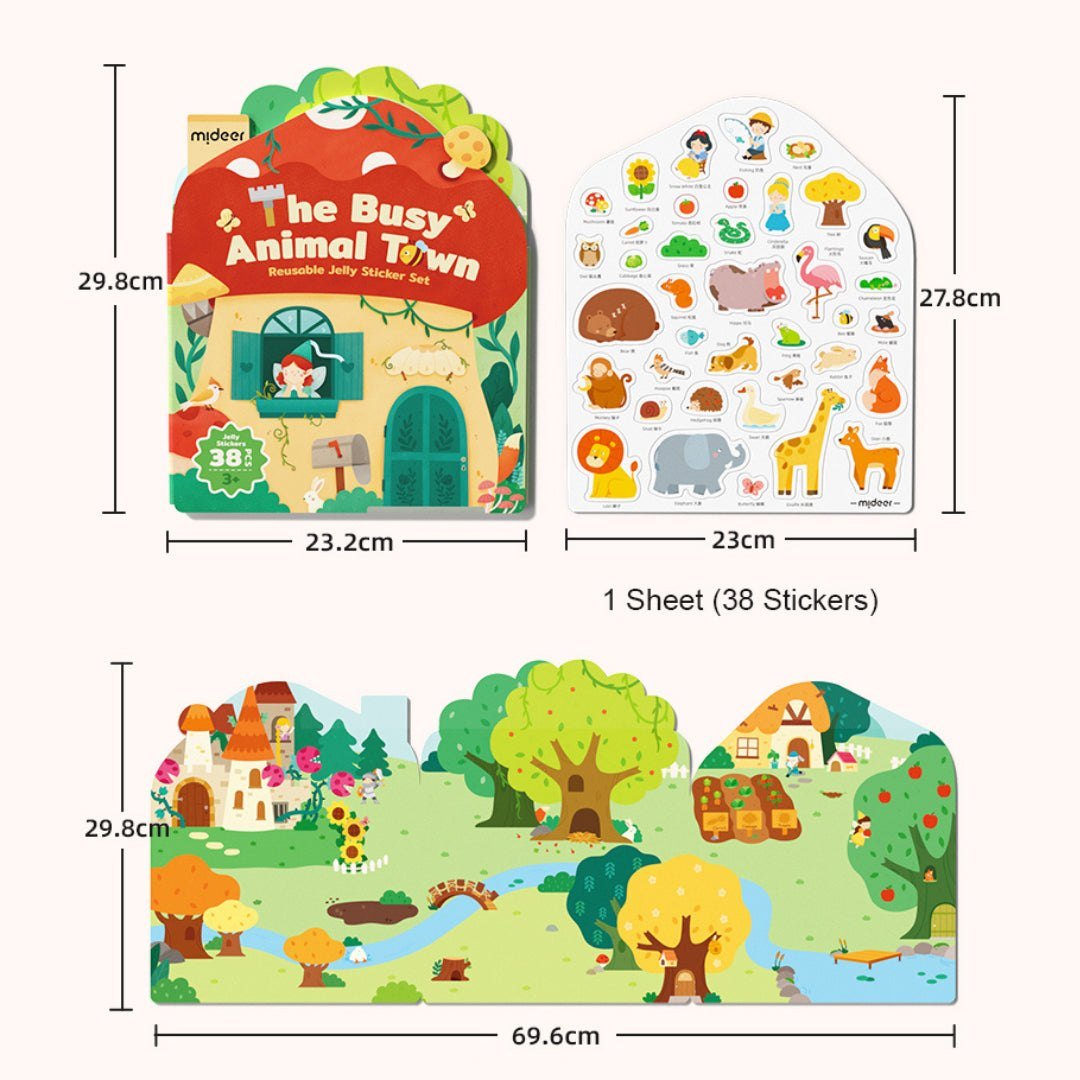 Reusable Stickers - Animal Town - Marah Kids