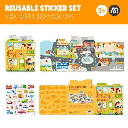 Reusable Stickers - Bustling Traffic - Marah Kids