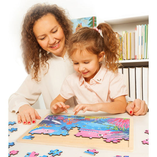 Wooden Puzzle - Traffic (100 Pcs) - Marah Kids
