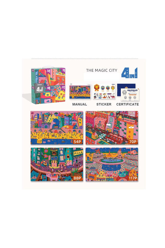 4 In 1 Puzzle - City - Marah Kids