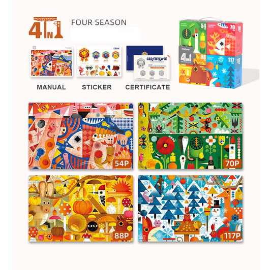 4 In 1 Puzzle - Seasons - Marah Kids