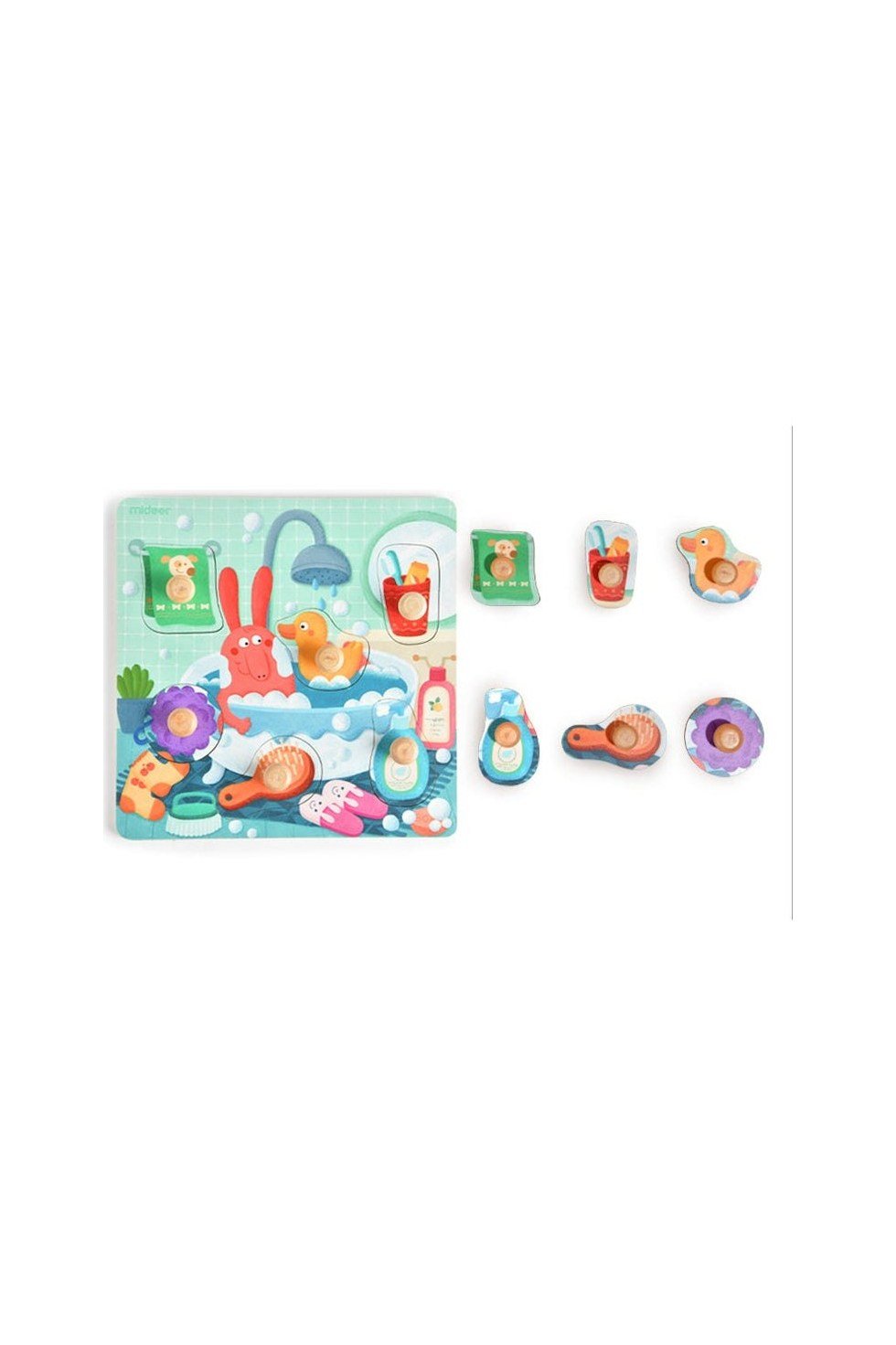Wooden Peg Puzzle - Bath Time - Marah Kids