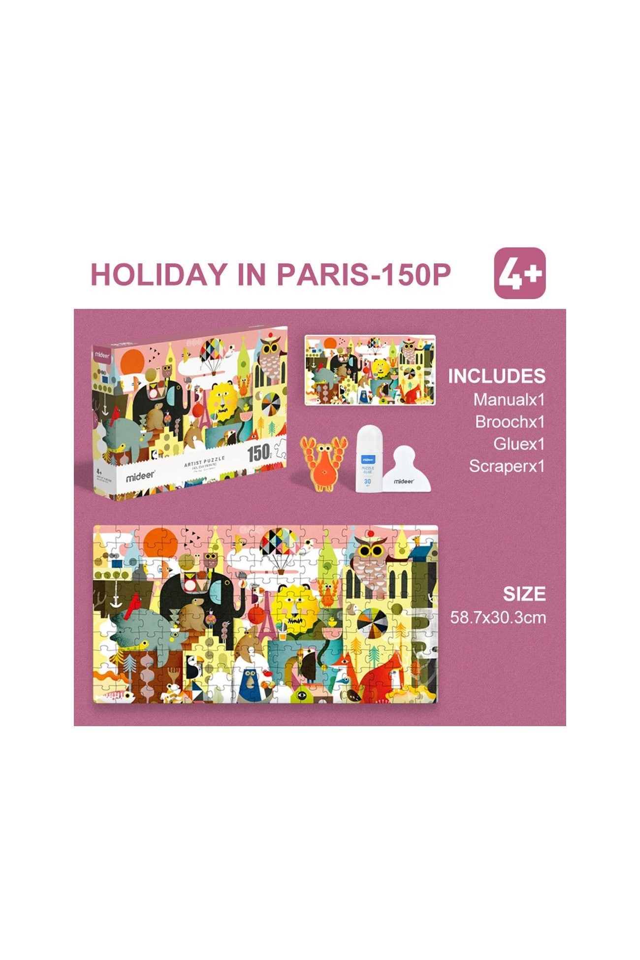 Holiday In Paris Puzzle - 150 Pcs - Marah Kids