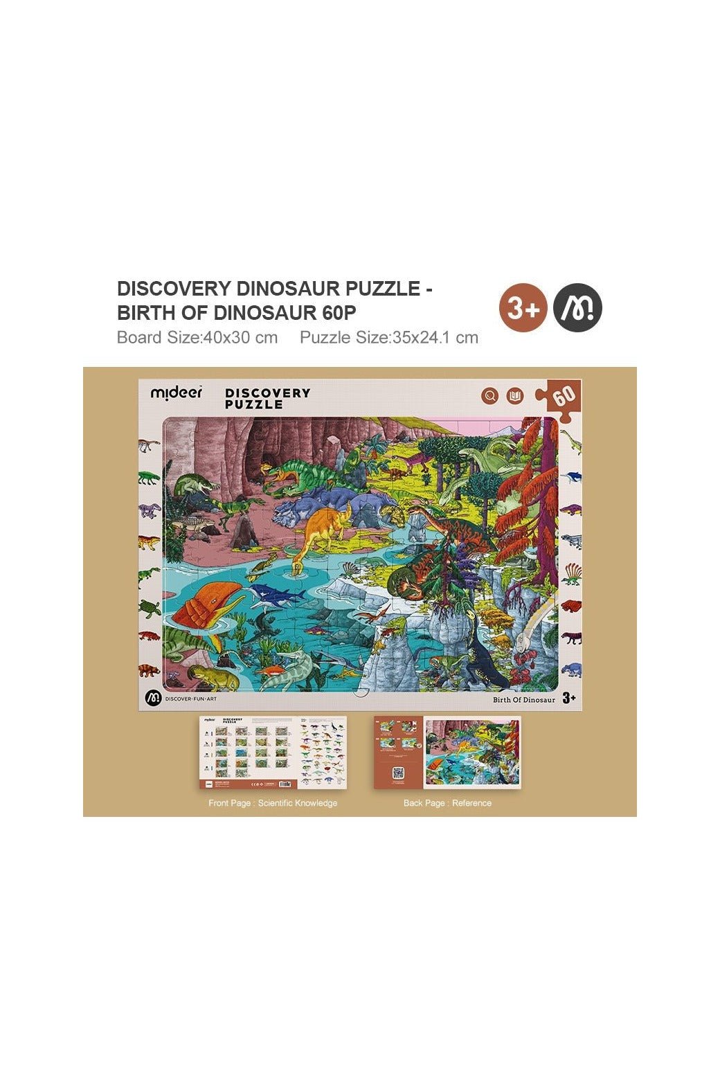 Observation Puzzle - Dinosaur World - 60 Pcs - Marah Kids