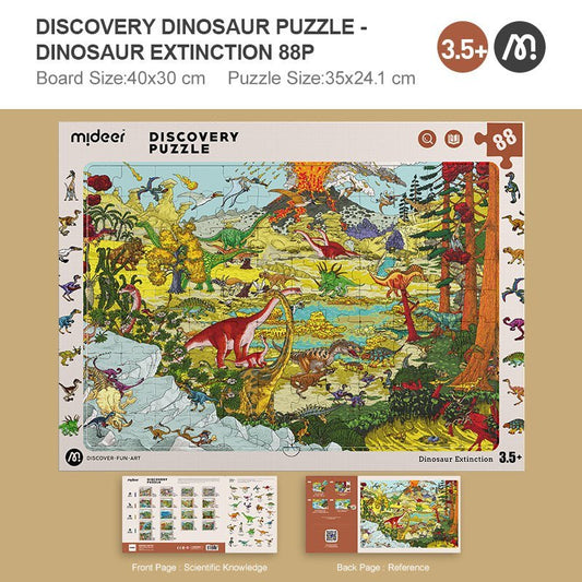 Observation Puzzle - Dinosaur World - 88 Pcs - Marah Kids