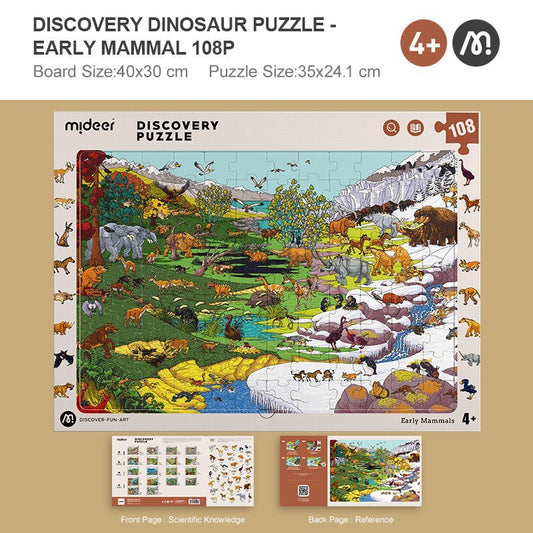 Observation Puzzle - Early Mammals - 108 Pcs - Marah Kids