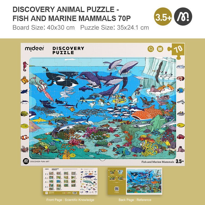 Observation Puzzle - Ocean World - 70 Pcs - Marah Kids