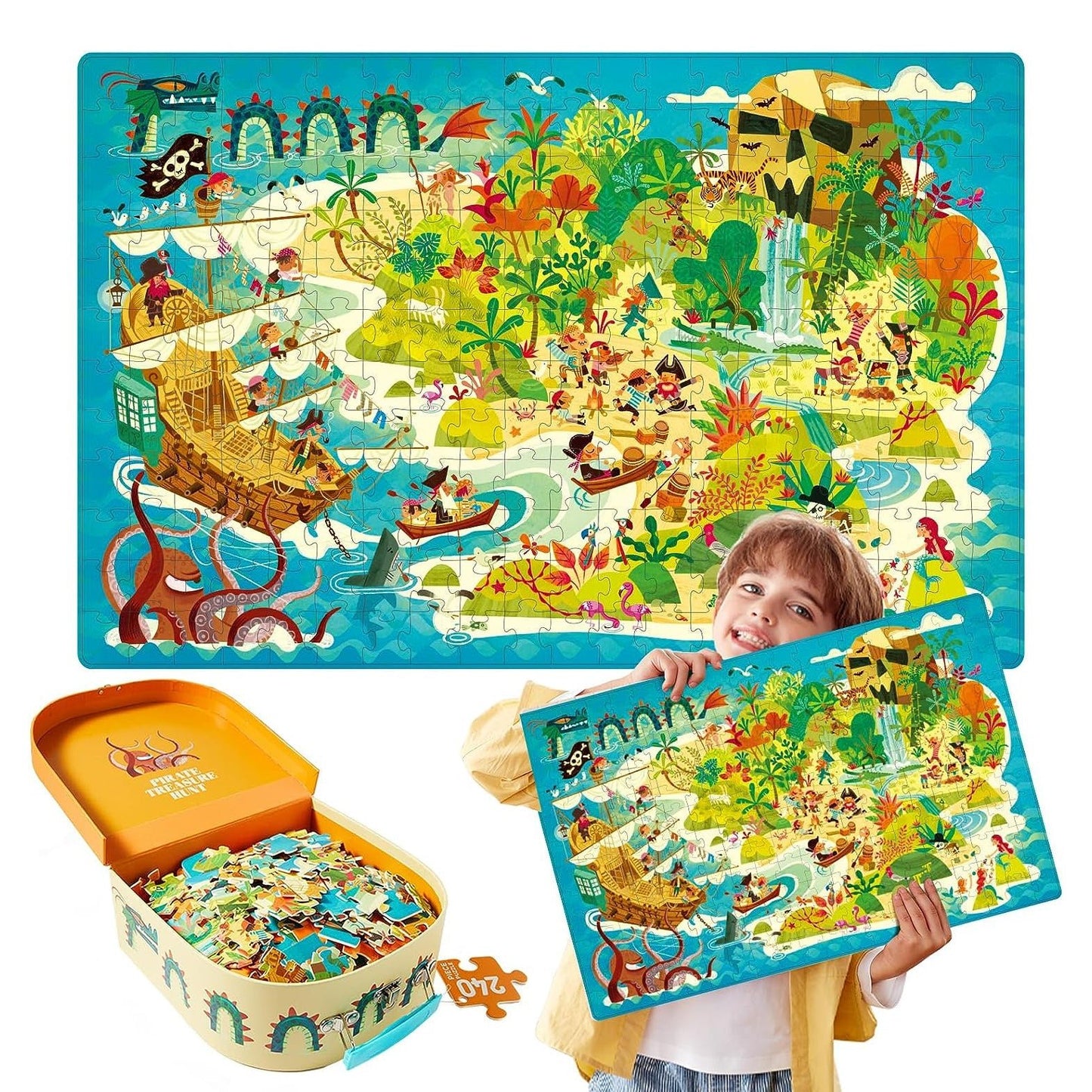 Pirate Treasure Hunt Puzzle - 240 Pcs - Marah Kids