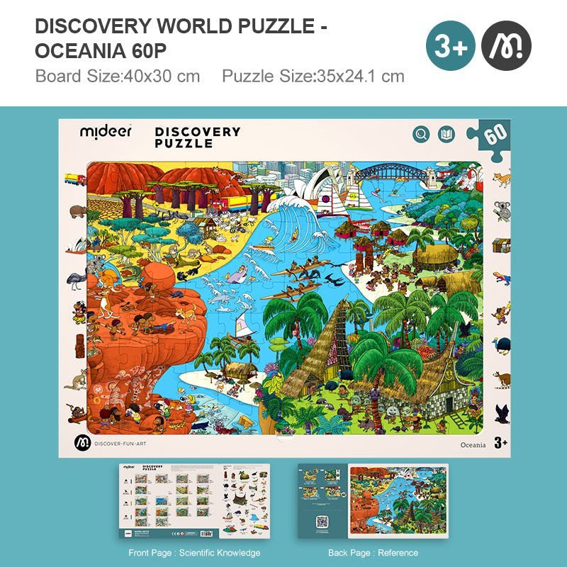 Observation Puzzle - Oceania - 60 Pcs - Marah Kids