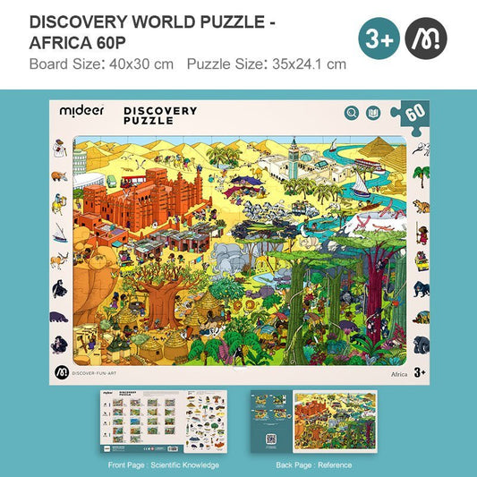 Observation Puzzle - Africa - 60 Pcs - Marah Kids