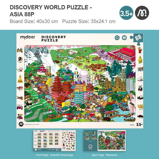 Observation Puzzle - Asia - 88 Pcs - Marah Kids