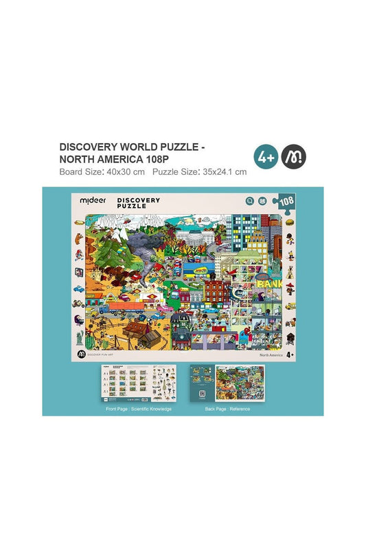Observation Puzzle - North America - 108 Pcs - Marah Kids