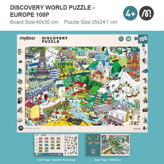 Observation Puzzle - Europe - 108 Pcs - Marah Kids