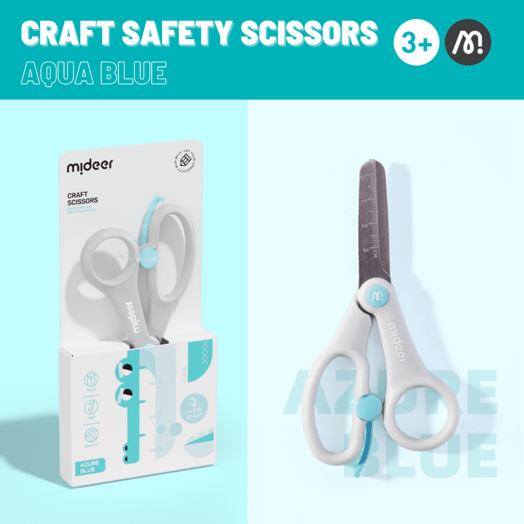 Kids Safety Scissors - Aqua Blue - Marah Kids