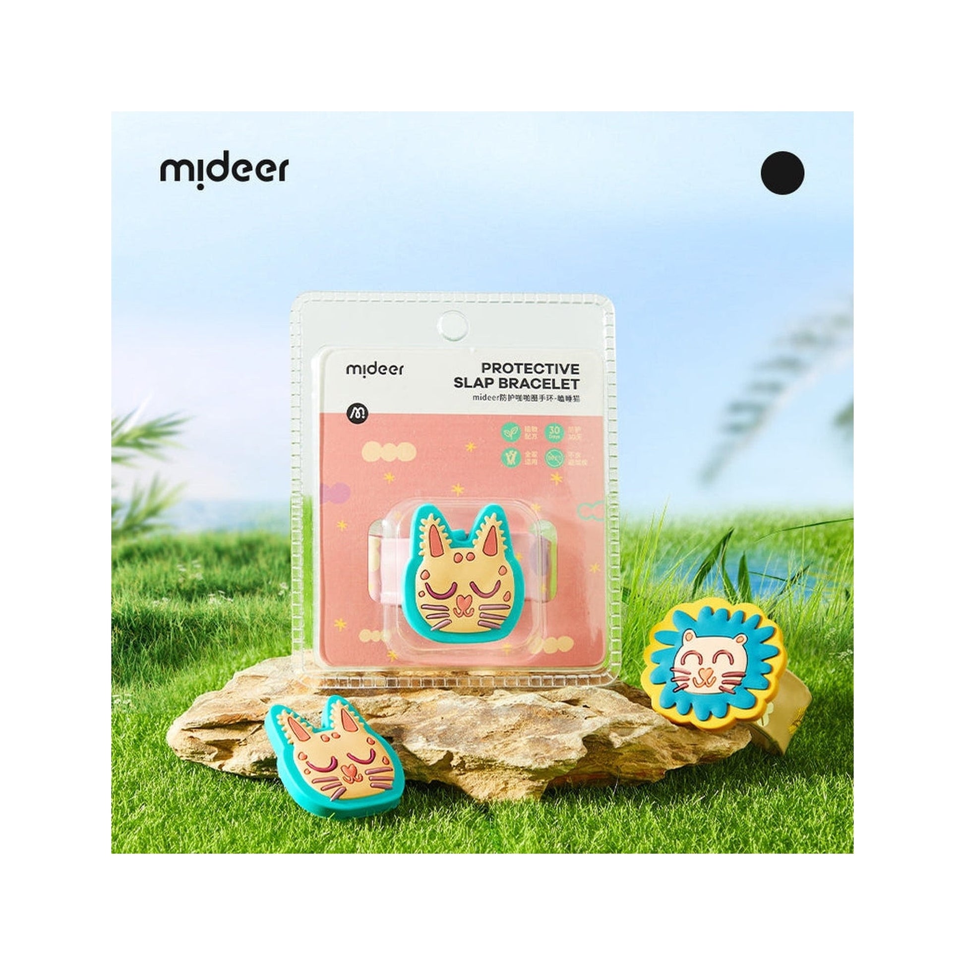 Mosquito Repellent Snap On Bracelet - Sleepy Kitten - Marah Kids