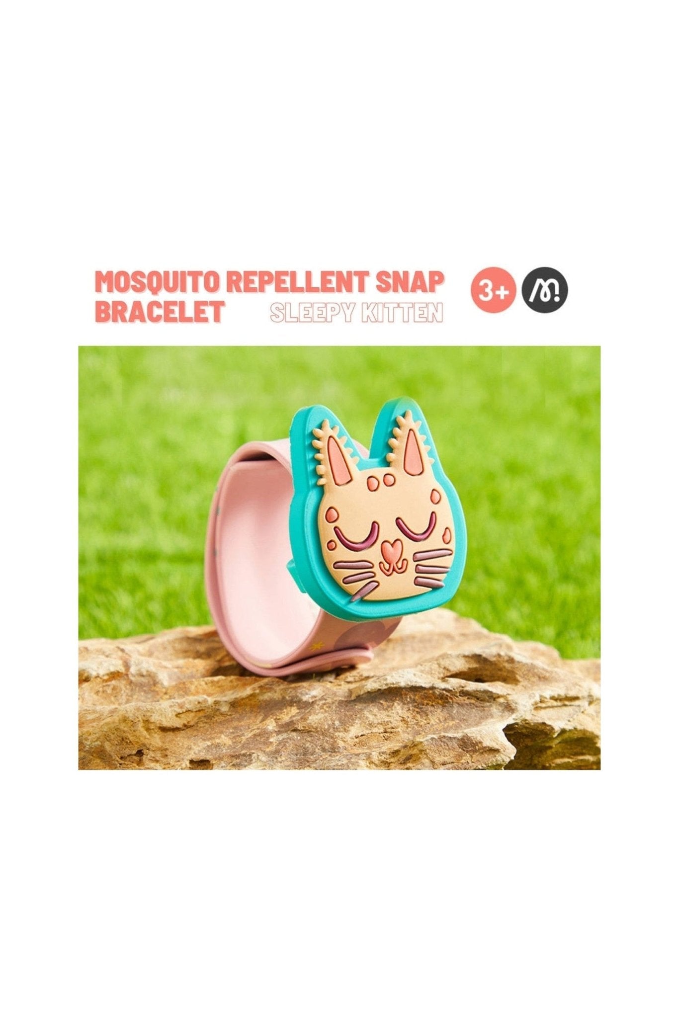 Mosquito Repellent Snap On Bracelet - Sleepy Kitten - Marah Kids