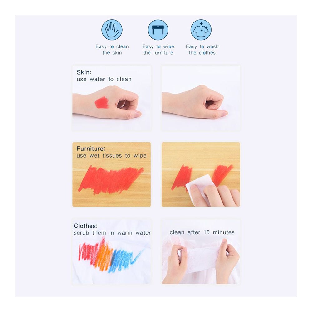 Washable Rotary Crayons - 6 Colours