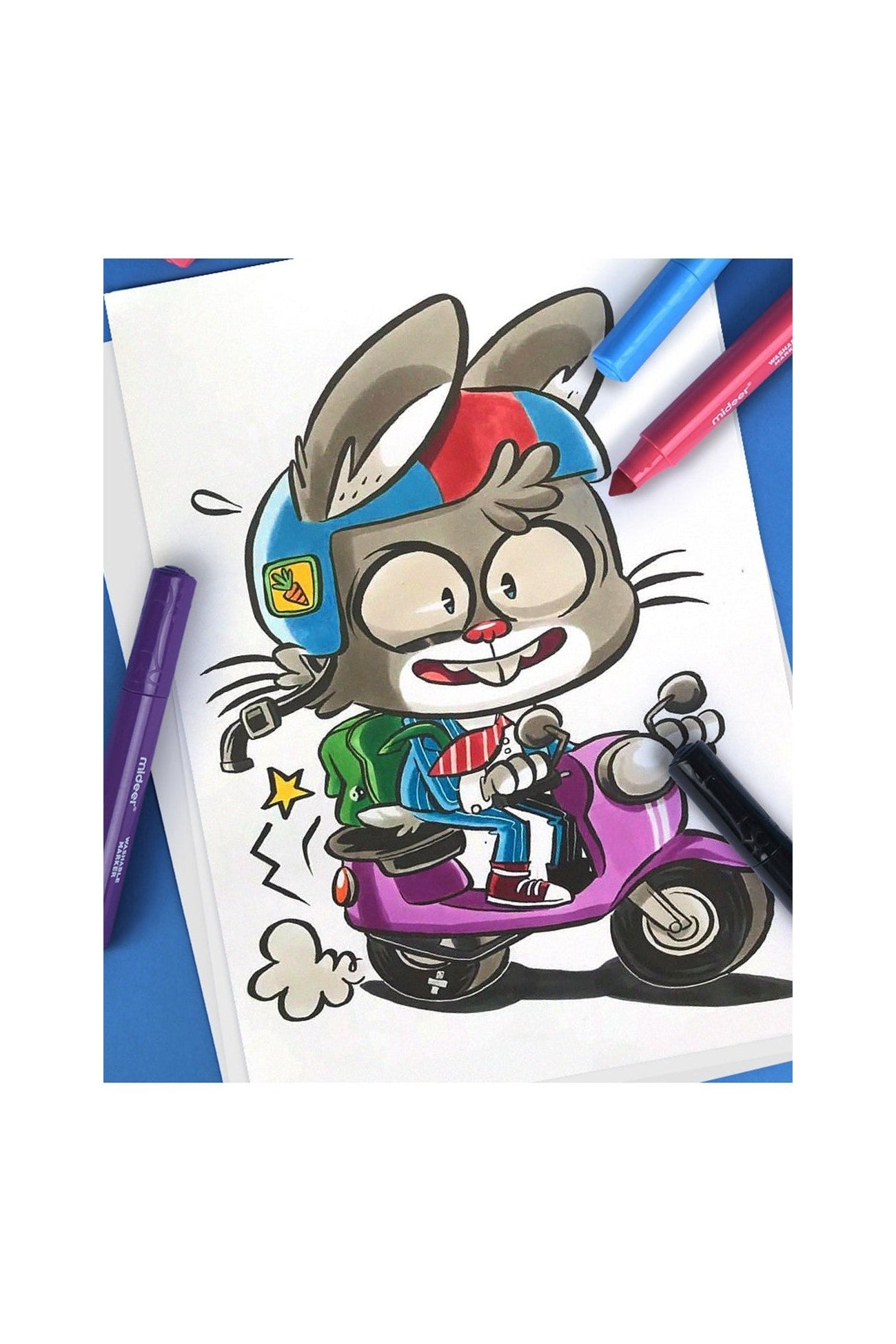 Washable Markers - 12 Colours - Marah Kids