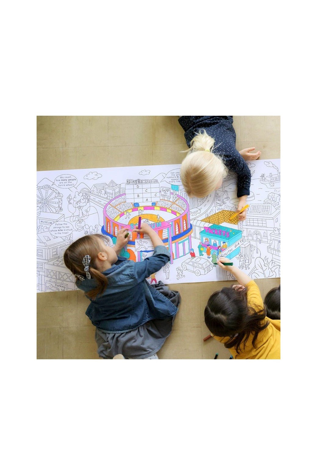 Coloring Roll - City (10 Mtrs) - Marah Kids