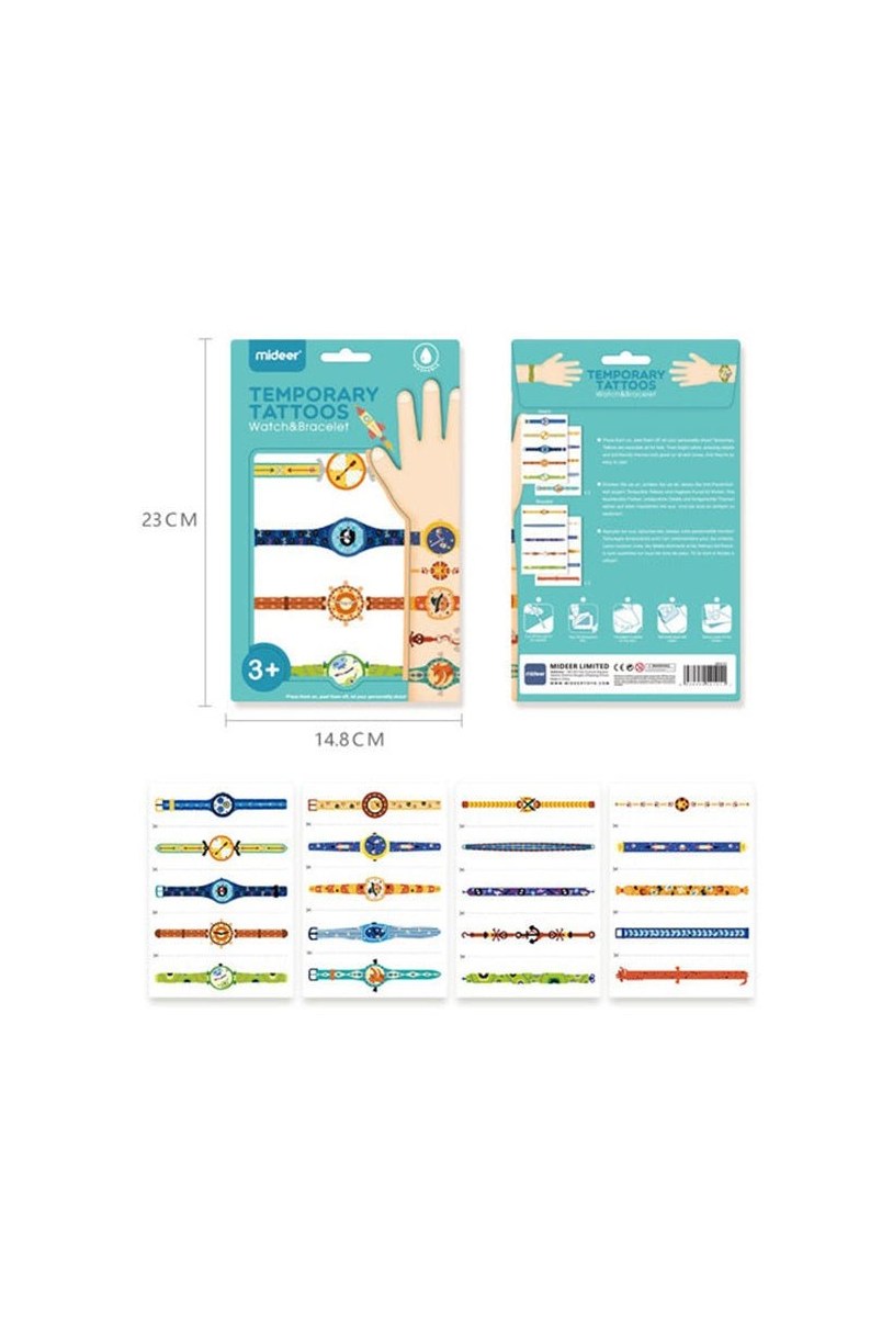 Temporary Tattoos - Watches & Bracelets (Boy)