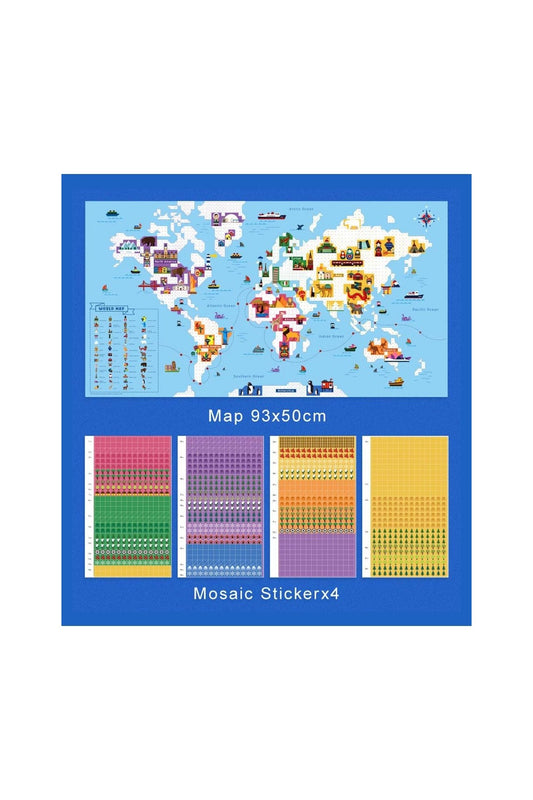 Poster Stickers - World Map - Marah Kids