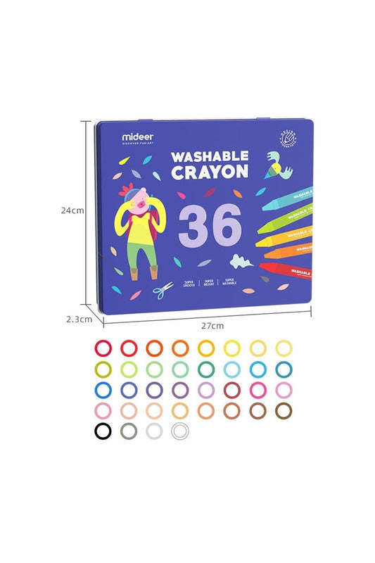 Washable Crayons - 36 Colours - Marah Kids