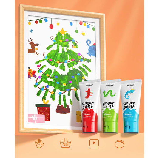 Finger Paint - 12 Colors - Marah Kids